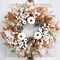 20 Inch Fall Wreaths for Front Door with White Pumpkins
